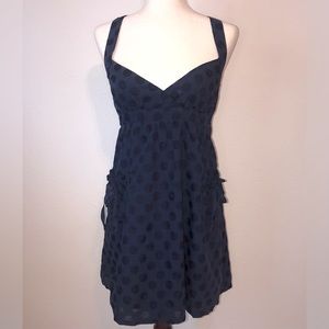 DKNY Jeans sundress, dark blue with polka dots. Size S.